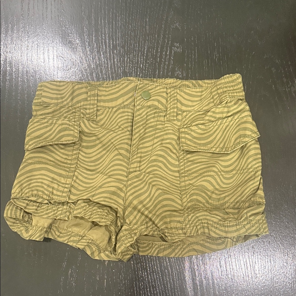 H&M Striped Cargo Mini Shorts
